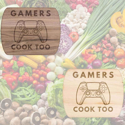 Gamer Controller Cutting Board - Walnut and Maple Hardwood Comparison | Our Phoenix Rise