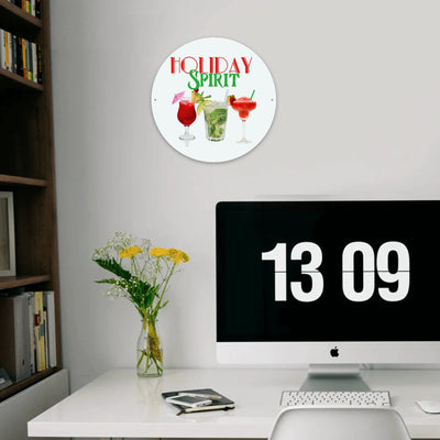 Personalized Holiday Spirit Cocktail Metal Wall Sign - Festive Drinks Design | Our Phoenix Rise
