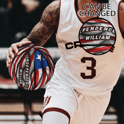 Personalized Independence Day Basketball - USA Flag Design with Custom Name | Our Phoenix Rise