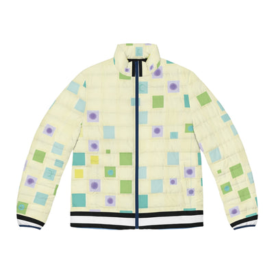 Pastel Pixel Puffer Jacket - front view | Our Phoenix Rise