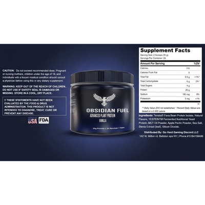 Vanilla Plant Protein Powder - Front view container | Our Phoenix Rise