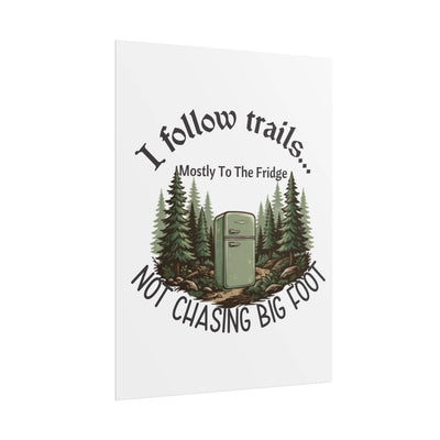 Humorous Camping Kitchen Poster - Isolated view with funny fridge design | Our Phoenix Rise
