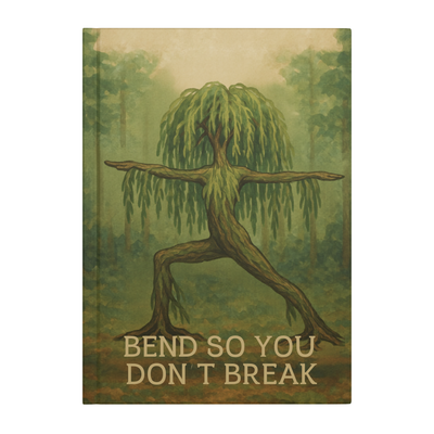 Mindfulness Hardcover Journal - Blue "I Let The Tide Take What Isn't Mine" front cover view | Our Phoenix Rise