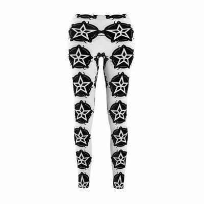Black Star Emblem All-Over Print Women's Leggings