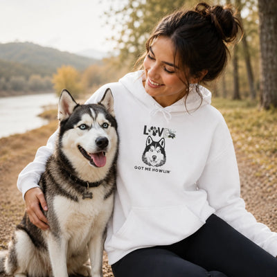 Adorable Husky Dog Hoodie β Cozy Heavyweight Blend
