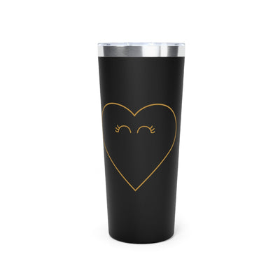 Minimal Gold Heart Outline Tumbler - Full Front View | Our Phoenix Rise
