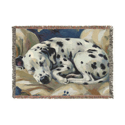 Dalmatian Dog Woven Blanket β Cozy Pet Portrait Throw for Dog Lovers