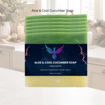 Aloe & Cool Cucumber Handcrafted Soap - Hydrating Aromatherapy Bar
