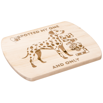 Dalmation Decorative Cutting Board - Maple wood angle view | Our Phoenix Rise