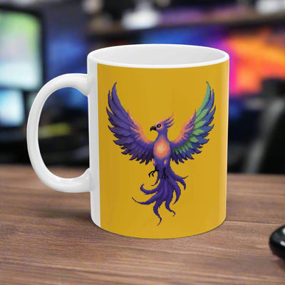 Pixel Art Phoenix Mug (11oz & 15oz) Main Perspective | Our Phoenix Rise