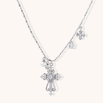 Ornate Cross Pendant Necklace