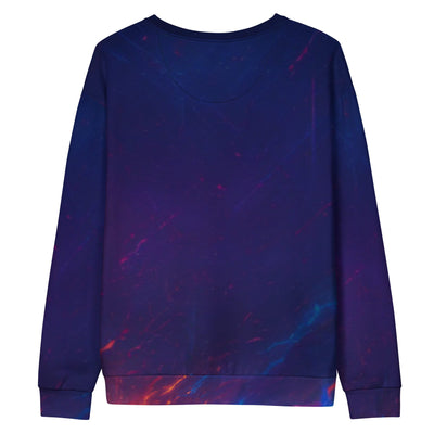 Futuristic Warrior Gaming Sweatshirt - Back view abstract energy pattern | Our Phoenix Rise