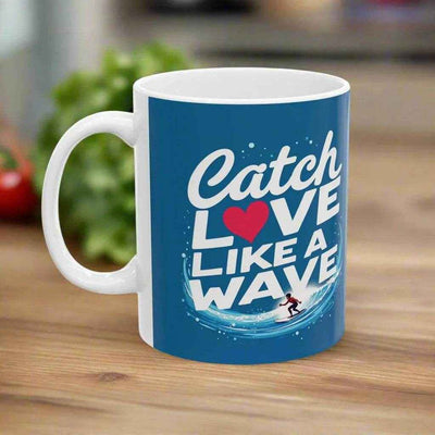 Wave Ceramic Mug | Catch Love | Resilience Coffee Cup