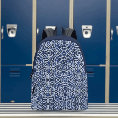 Blue White Backpack - Full Front View | Our Phoenix Rise