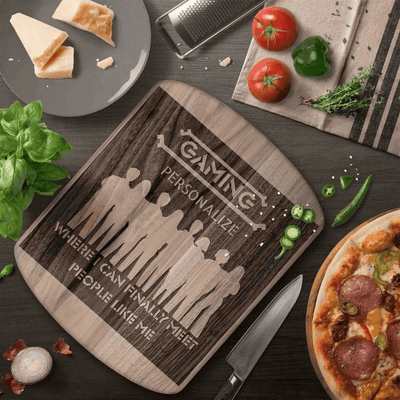 Gamer Community Personalized Cutting Board Main Perspective | Our Phoenix Rise