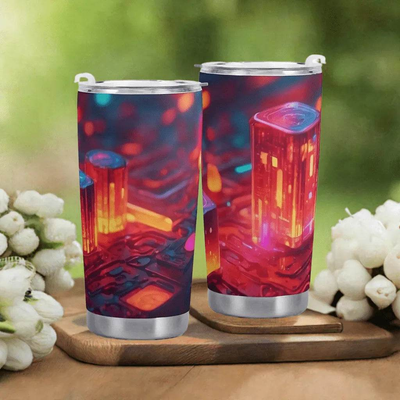 "Neon Nights" Cyberpunk Tumbler | Iron Phoenix GHG - Iron Phoenix GHG