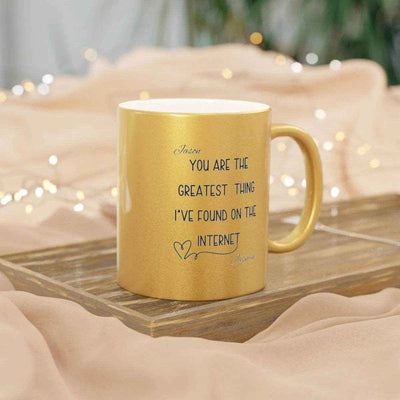 Personalized Metallic Mug - Romantic Wedding or Valentine’s Gift for Gamers