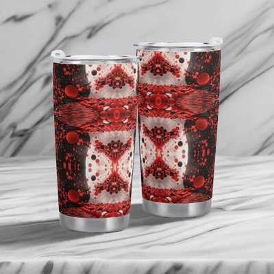 Red Cell Abstract Travel Mug (20oz) Main Perspective | Our Phoenix Rise