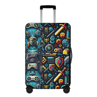 Retro Gaming Pixel Art Luggage Cover - Full view | Our Phoenix Rise