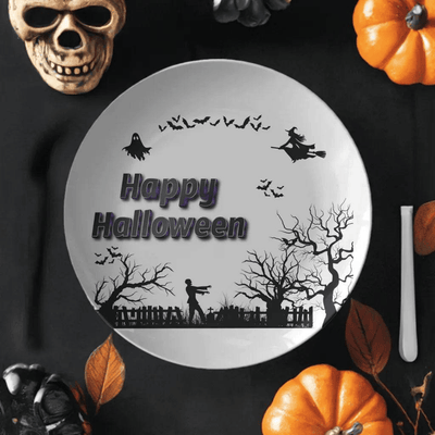 Spooky Halloween Dinner Plate Sets - Gaming Party Decor Primary View | Our Phoenix Rise