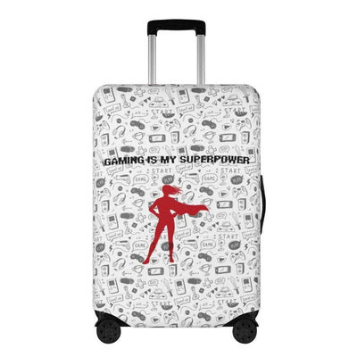 Gamer Superpower Luggage Cover - Front View | Our Phoenix Rise