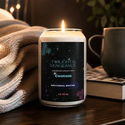 Twilights Vengeance Scented Soy Candle Nocturnal Nectar 13.75oz Detailed View 13 | Our Phoenix Rise