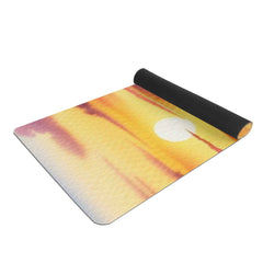 Personalized Nature Sunlight Yoga Mat — Eco-Friendly 4mm Rubber, Custom Name