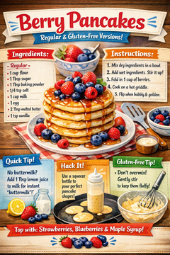 Start your day with a Berry Pancakes Recipe Card you can trust