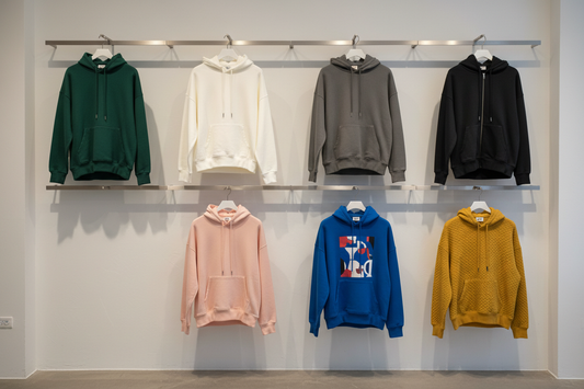 clothing on a rack