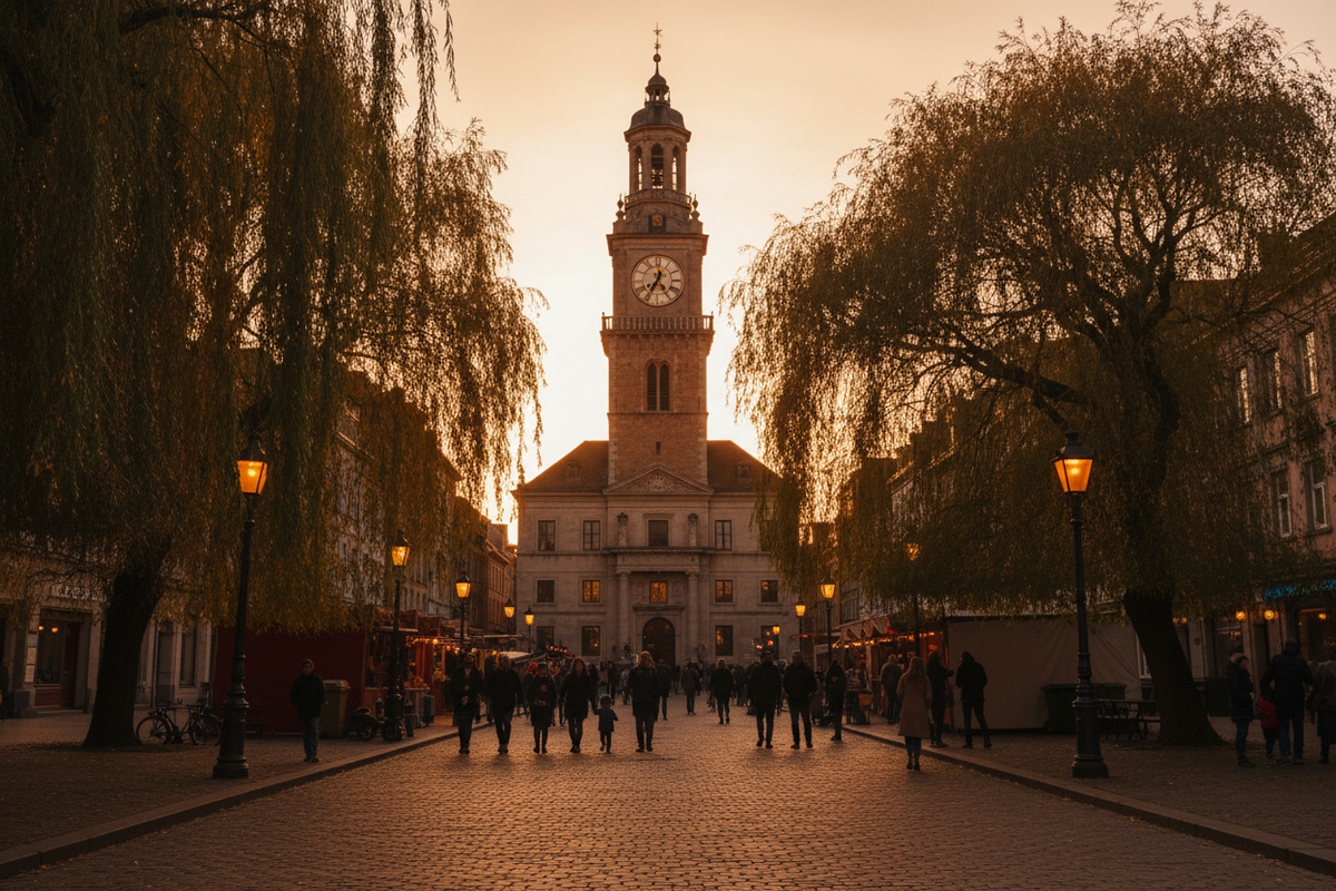 Blossom Fields Town Square Clocktower Chimes