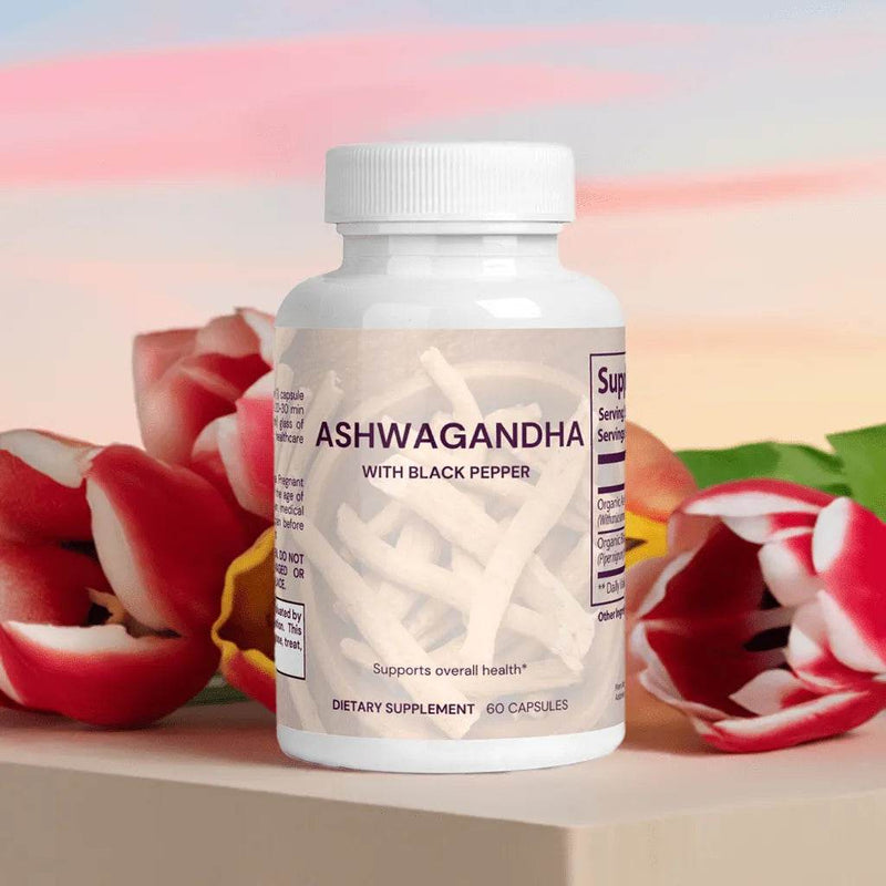 Ashwagandha stress relief capsules - natural adaptogen supplement