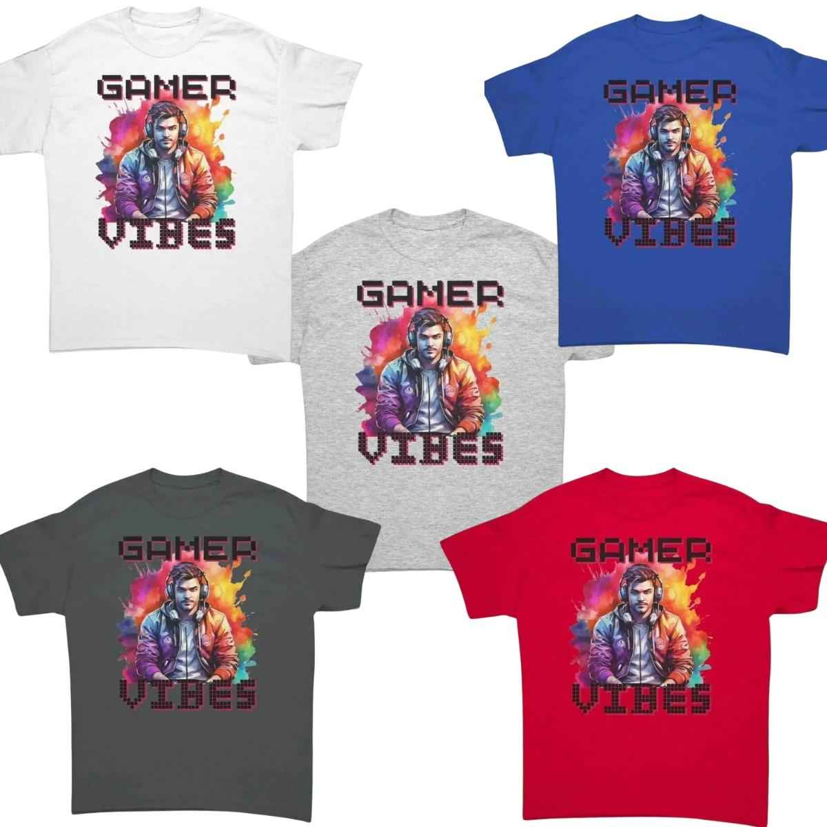 Gamer Vibes T-Shirt by Shadowseeker Red S-3XL