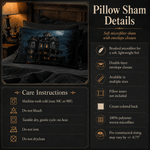 Haunted Mansion Halloween Pillow Sham - Product Features Informational Graphic | Our Phoenix Rise