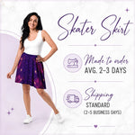 Purple Galaxy Skater Skirt - Size Chart and Fit Guide | Our Phoenix Rise