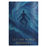 Glossy Aluminum Yoga Art Panel – Minimalist Metal Print Meditation Room Decor
