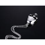 Polished Skull Pendant Necklace - Back View Smooth Solid Construction | Our Phoenix Rise