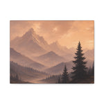 Sunset Mountain Landscape Matte Canvas