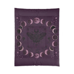 Moon Phase Comforter – Purple Moth & Celestial Bedding