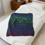 Minecraft inspired Mountain Vibes Velveteen Plush Blanket - Iron Phoenix GHG