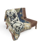 Dalmatian Dog Woven Blanket — Cozy Pet Portrait Throw for Dog Lovers