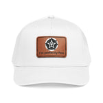 Baseball Cap — Leather Patch “I’m Perfectly Fine” Star Emblem