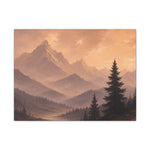 Sunset Mountain Landscape Matte Canvas