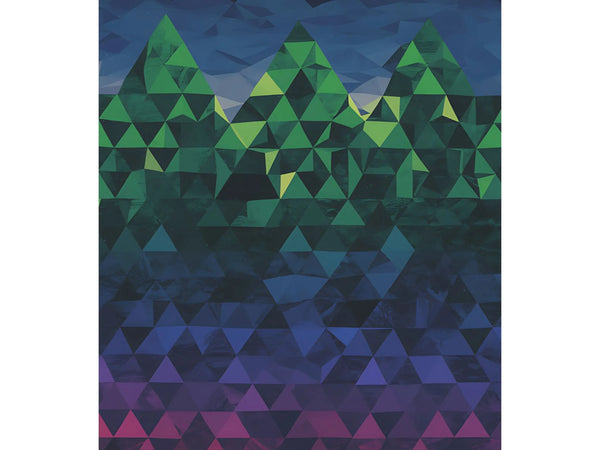 Abstract Mountain Matte Vertical Poster 2025 - Iron Phoenix GHG