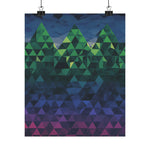 Abstract Mountain Matte Vertical Poster 2025 - Iron Phoenix GHG