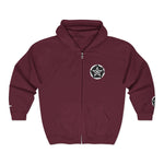 Zip Hoodie with Star Emblem – Minimalist Rustic Badge Zip-Up