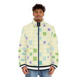 Pastel Pixel Puffer Jacket - front zipper detail | Our Phoenix Rise