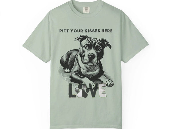 Pitbull Lover T-shirt - 'Pitt Your Kiss' Eco-Friendly Comfort Tee - Iron Phoenix GHG