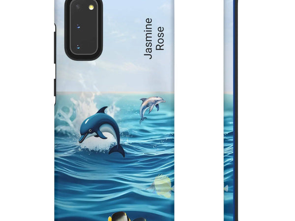 Personalized Phone Case - Dolphin Design, Ocean Vibes, Customizable Gift - Iron Phoenix GHG