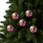 Ceramic Ornament – 'Live Your Best Life' Butterfly & Rose Double-Sided Holiday Ornament