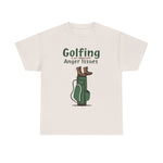Golfing with Anger Issues Tee, Funny Golf T-Shirt, Unisex Cotton Shirt, Gift for Golfers, Humor Apparel for Golf Lovers